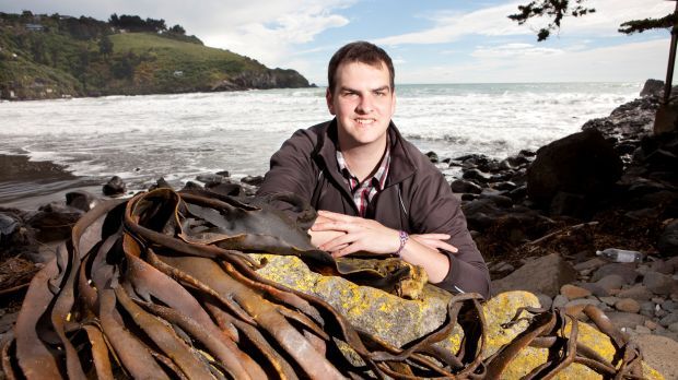 Anton Mather with some seaweed