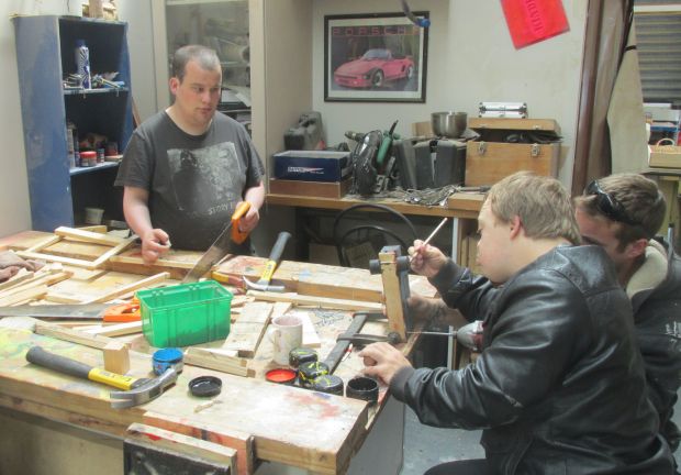 Participants at the shed