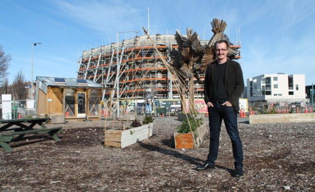 Chris Henderson at post-quake High Street Christchurch CBD