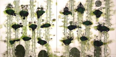 Another green world, by John Pule 2006.
